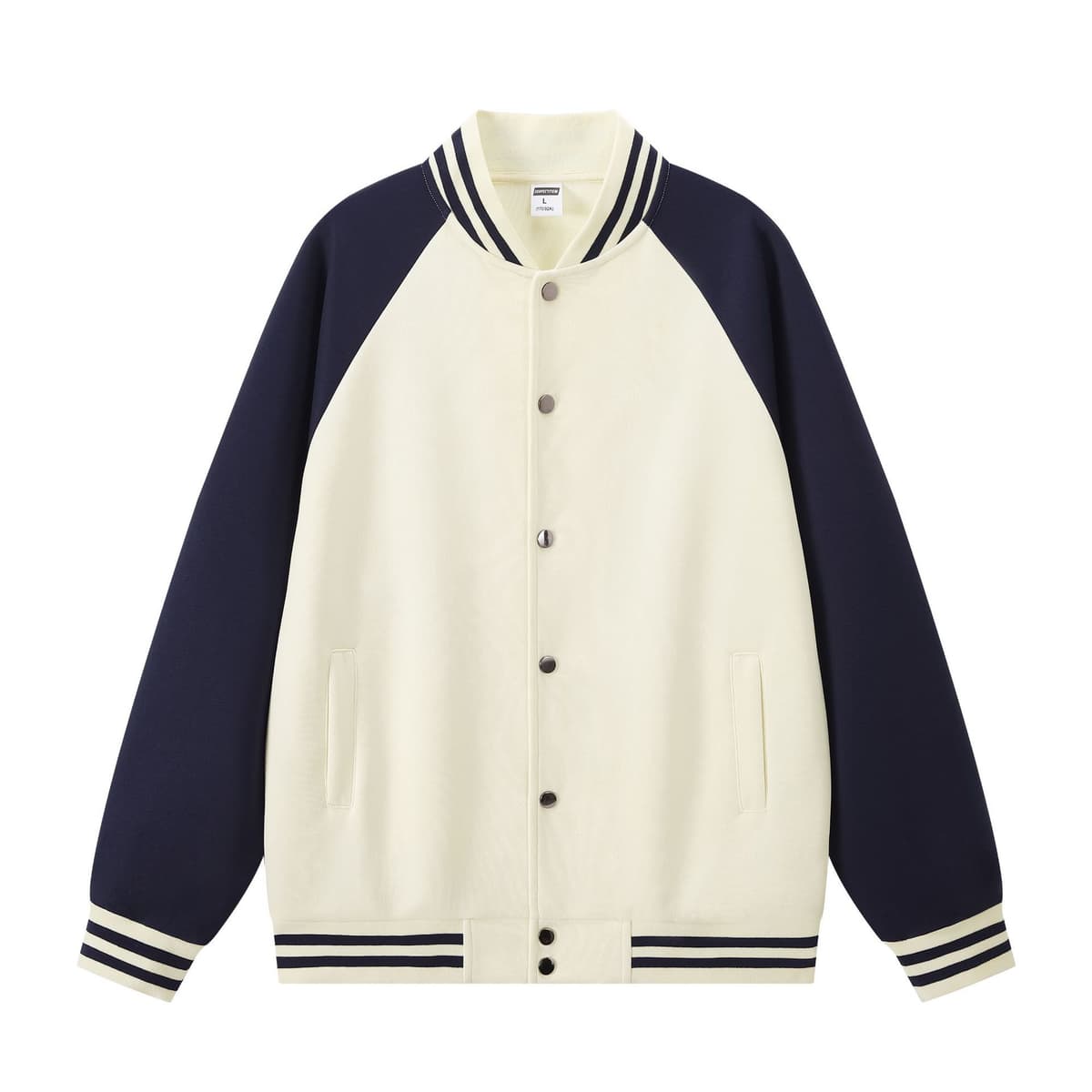 Apricot and navy blue