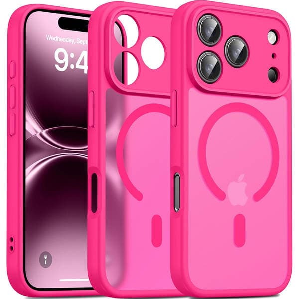 Suitable for Iphone17Promax Mobile Phone Case, Matte Skin-Feel Magnetic Suction, Apple 16E Protective Case, 15 Full-Cover Anti-Fall Protection 4