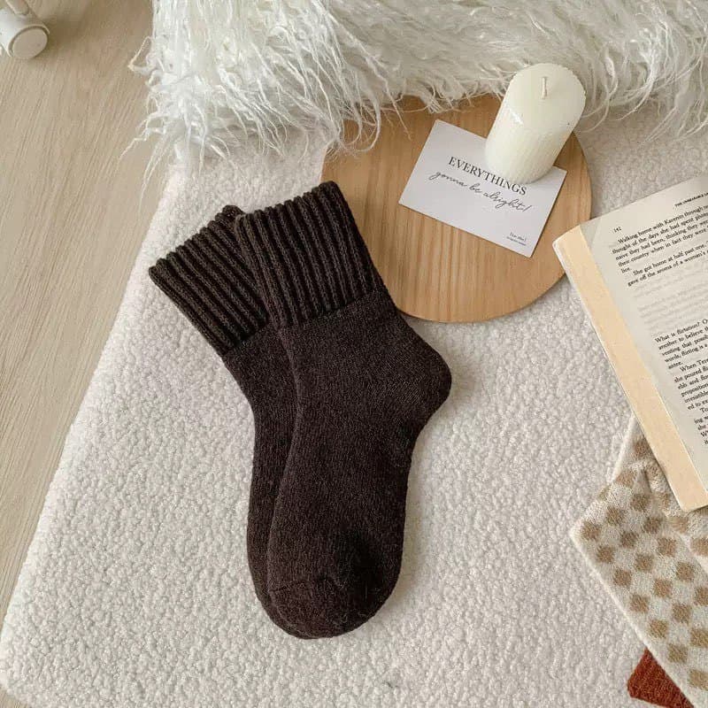 1 pair [thick and warm] dark coffee