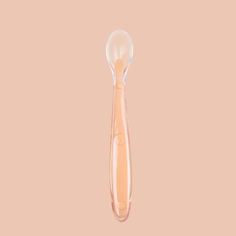 Silicone spoon (smiley face) orange single opp bag