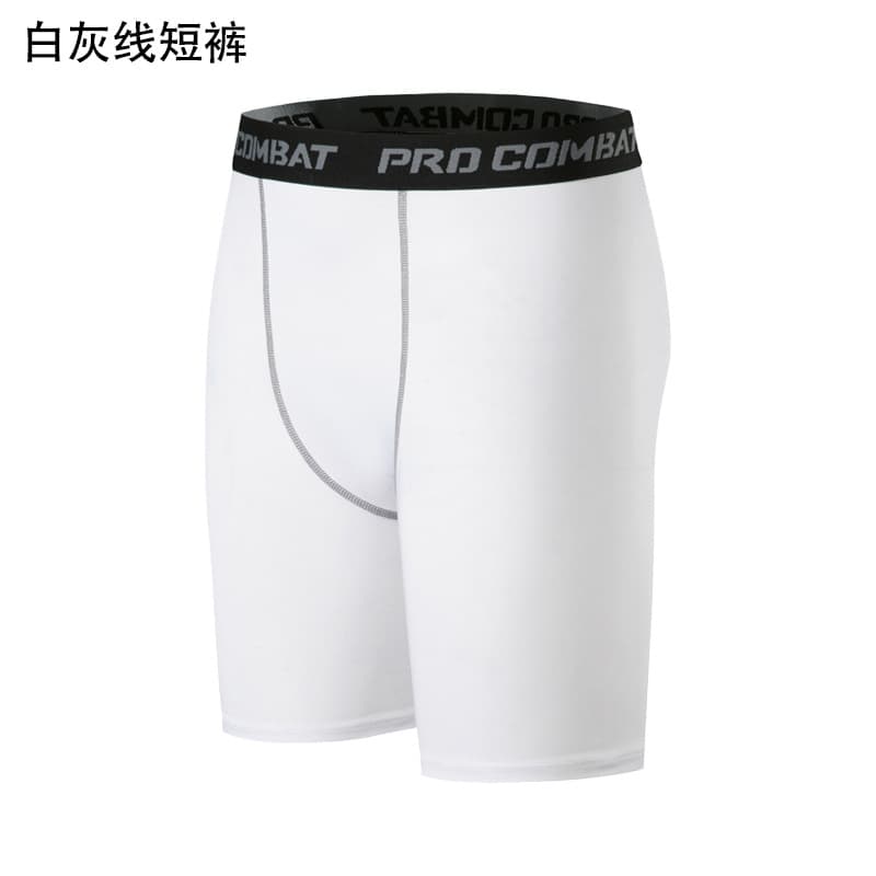 1004 white gray line shorts