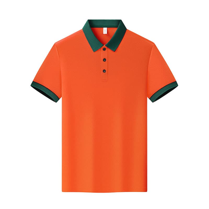 Orange and dark green