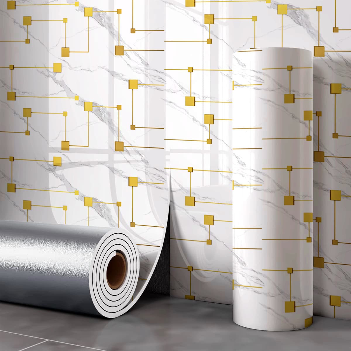 Snow blooming gold pattern-cst094