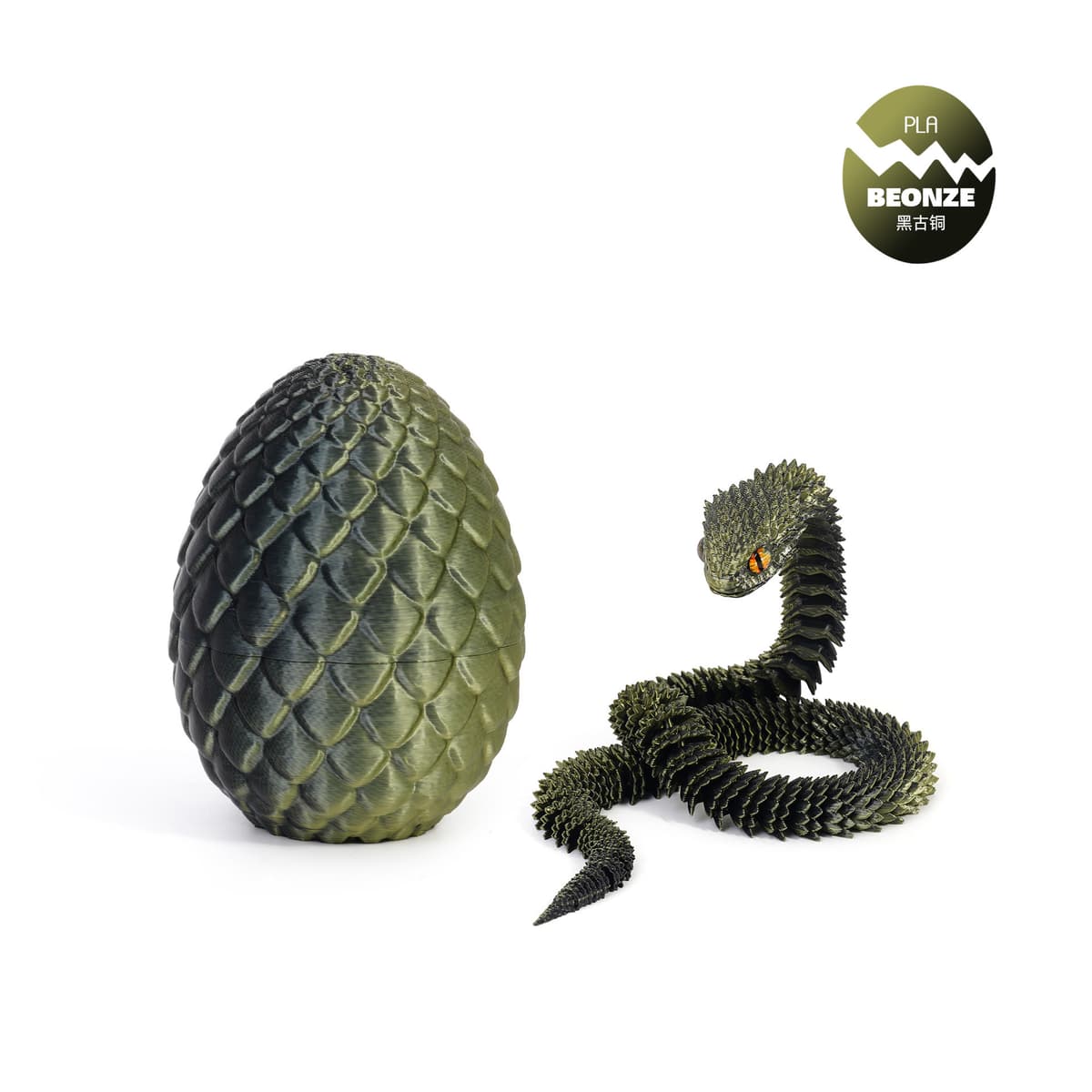 8.5cm dragon egg 30cm viper - black bronze