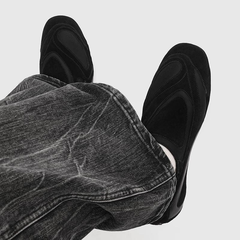 Kişi slip-on loaferlər, universal düz gündəlik qış ayaqqabıları, model 35548 Qara-K 3