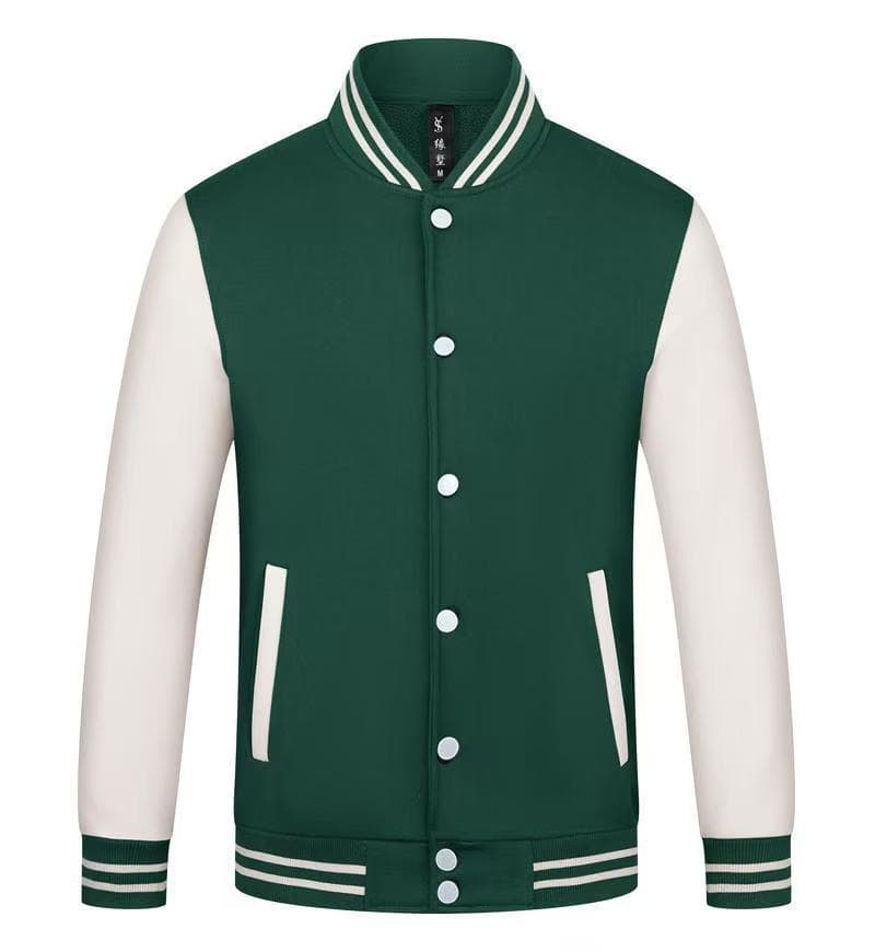 Dark green and white