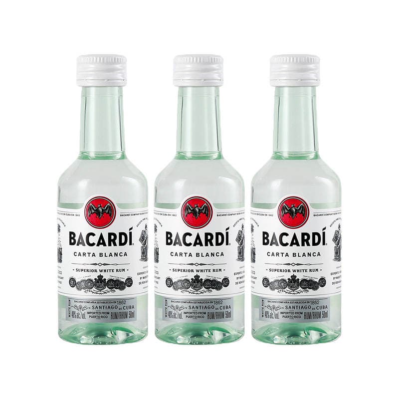 Bacardi Ağ Rom 50ml Mini Şüşə (Kokteyl və Bişirmə üçün) 1