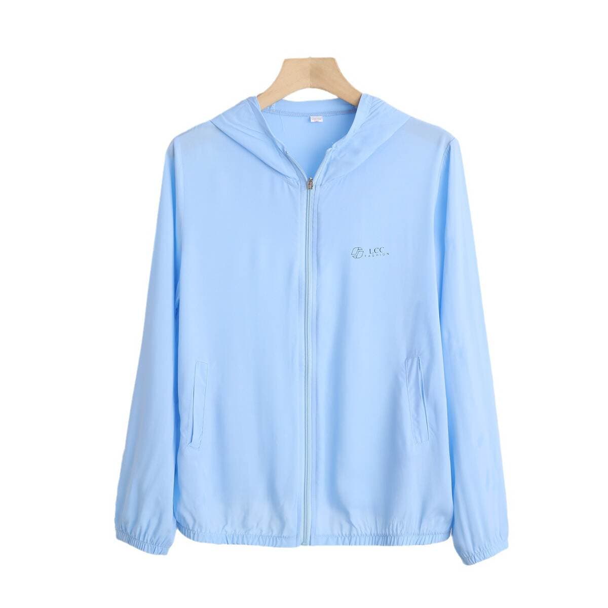 Cotton Silk plus size Loose Sun Protection Suit Summer Loose plus size Hooded Zipper Thin Coat Sports Casual Pocket Top 5