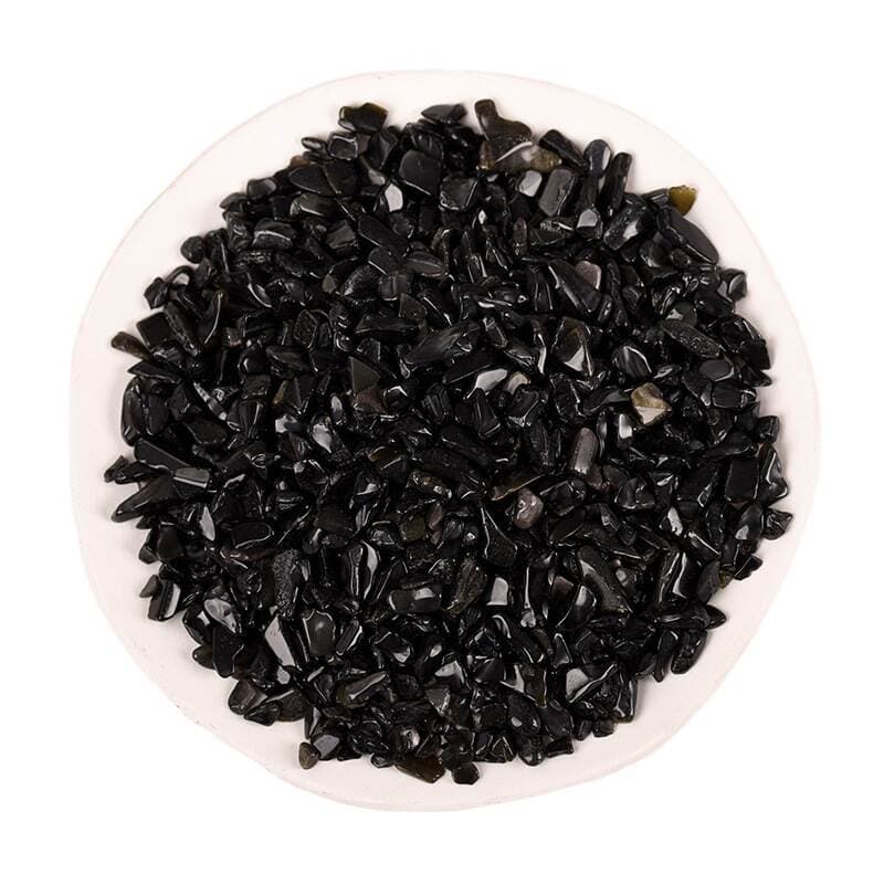 Wholesale Natural Obsidian Gravel Aromatherapy Stones Degaussing Purification Fish Tank Decoration Polishing Treatment Crystal Gravel 5