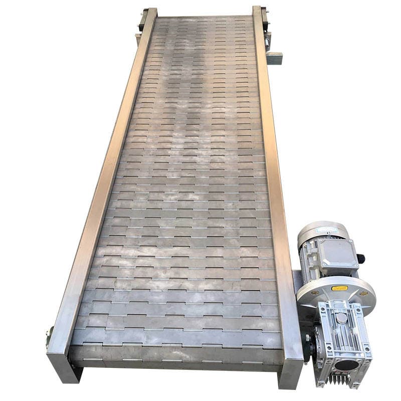 Die-Casting Machine Chain Plate Conveyor Detection Wire Chain Plate Heavy-Duty Conveyor Seafood Cleaning Stainless Steel Chain Plate Conveyor 5