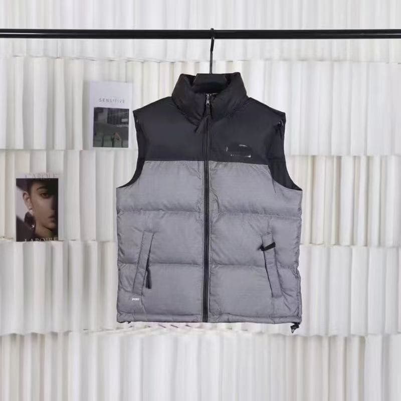 Gray down vest