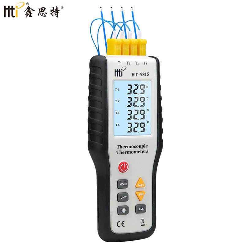 Xinsite Htiht9815 Four-Channel Contact Thermometer Digital Thermometer with High-Precision Thermocouple Delivery 3