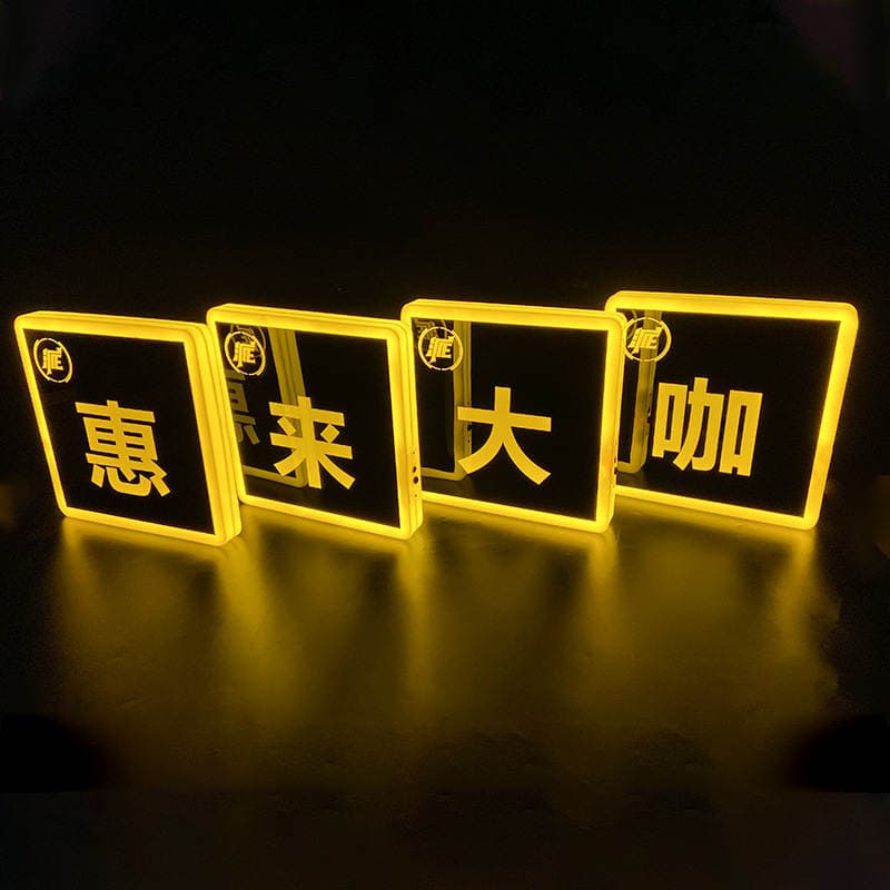 LED luminous character card flashing luminous hand sign bar atmosphere props KTV square sign birthday neon sign 2