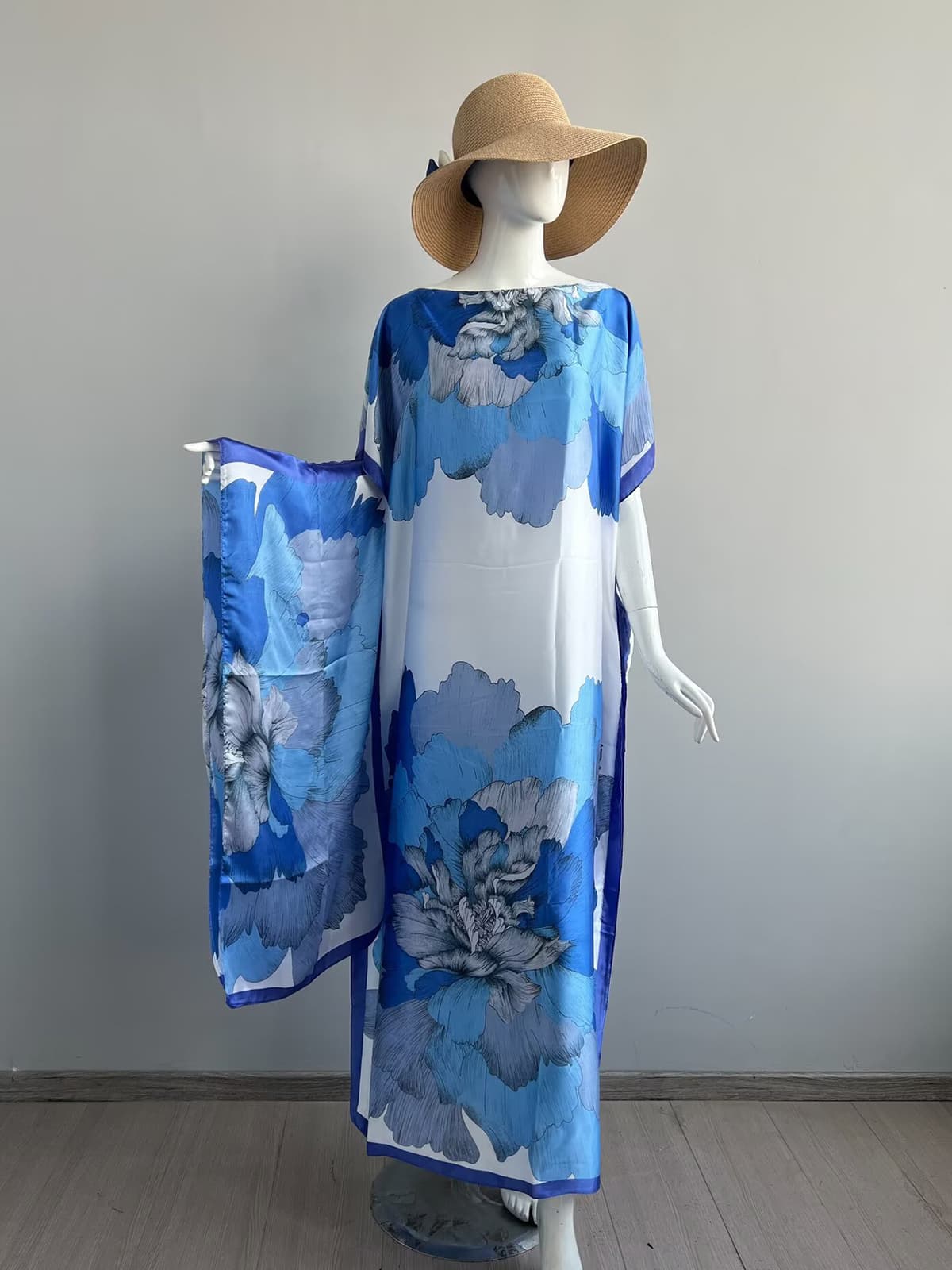 169-national beauty peony-white blue gray