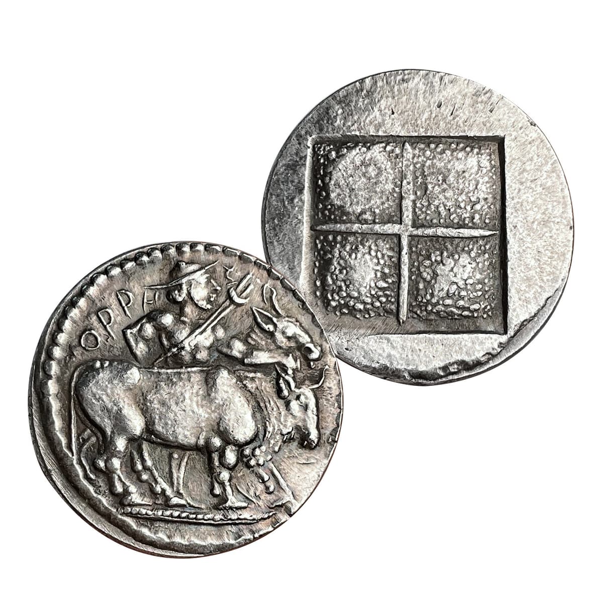 Bull square stamp 29mm