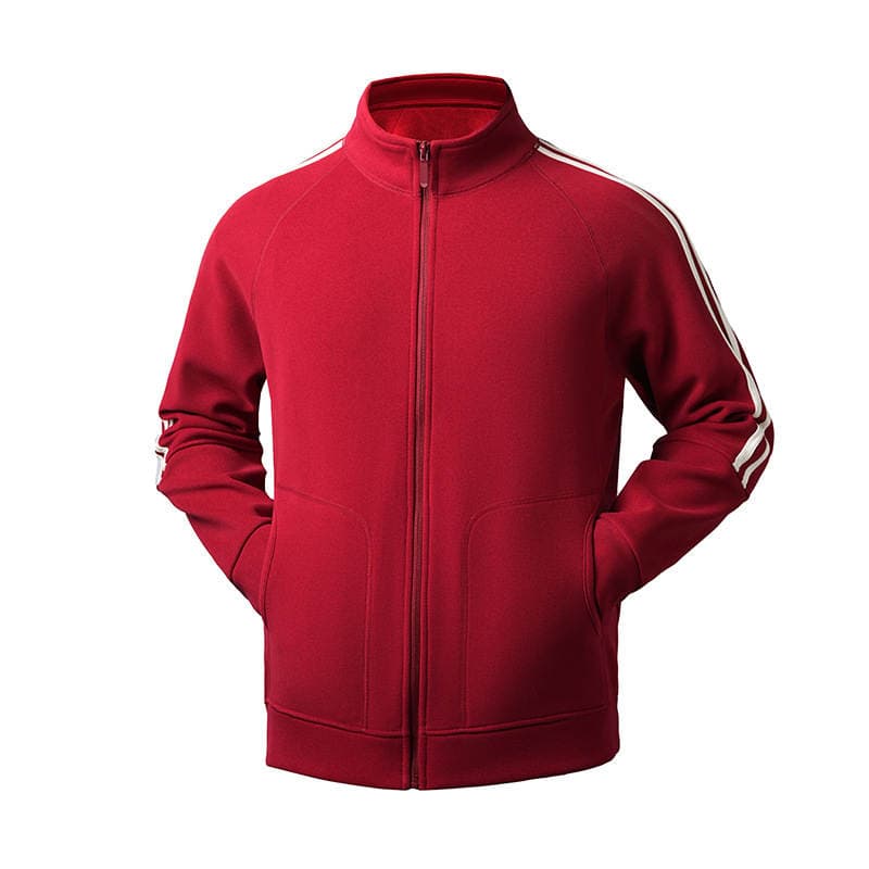 Men's Fleece Sweatshirt Cardigan Autumn and Winter Long-Sleeved Stand-Up Collar Zipper Shirt Fashionable Sports Polar Fleece Warm Trendyy Jacket 5