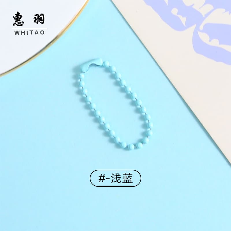 [light blue] painted bead chain