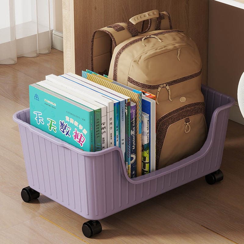 Storage Box for Students to Store Books, Book Box with Wheels, Movable Book Storage Box, Dormitory Bag Storage Box 3