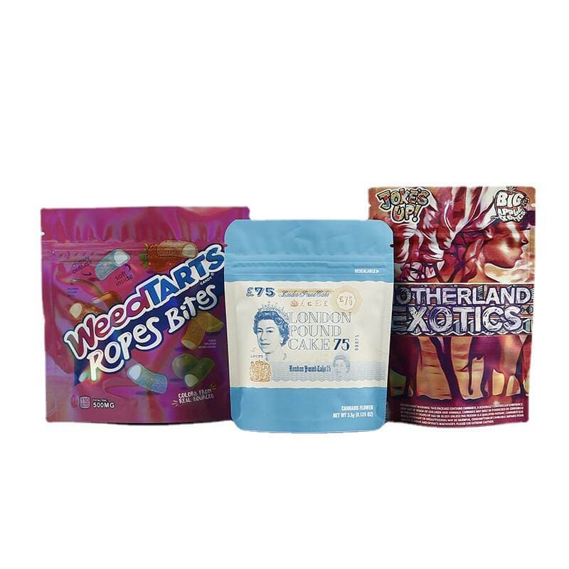 Konfet, tütün və s. üçün uşaq kilidli, alüminium örtüklü dayanıqlı torbalar (1g/3.5g) 5