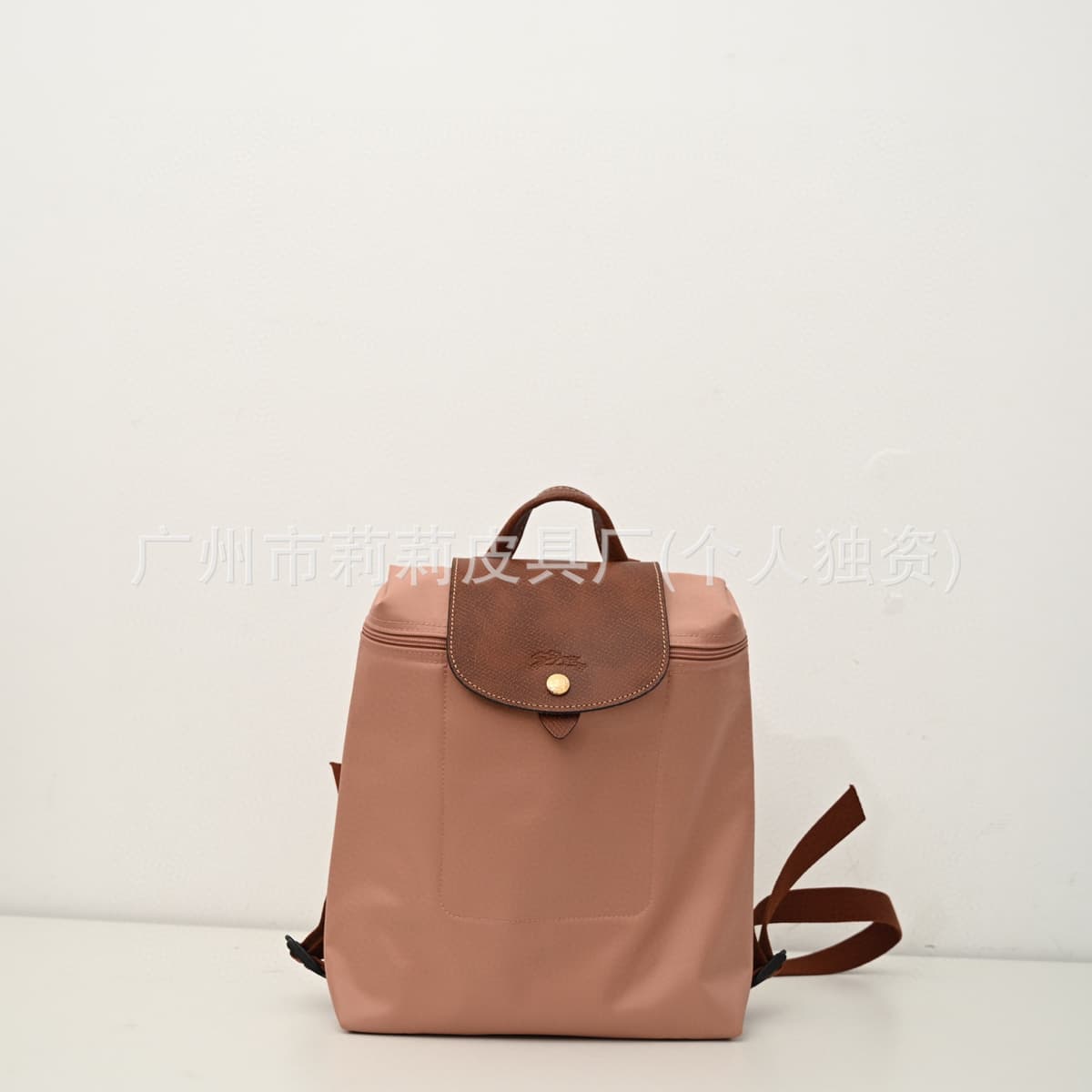 Original factory leather backpack - classic tea pink