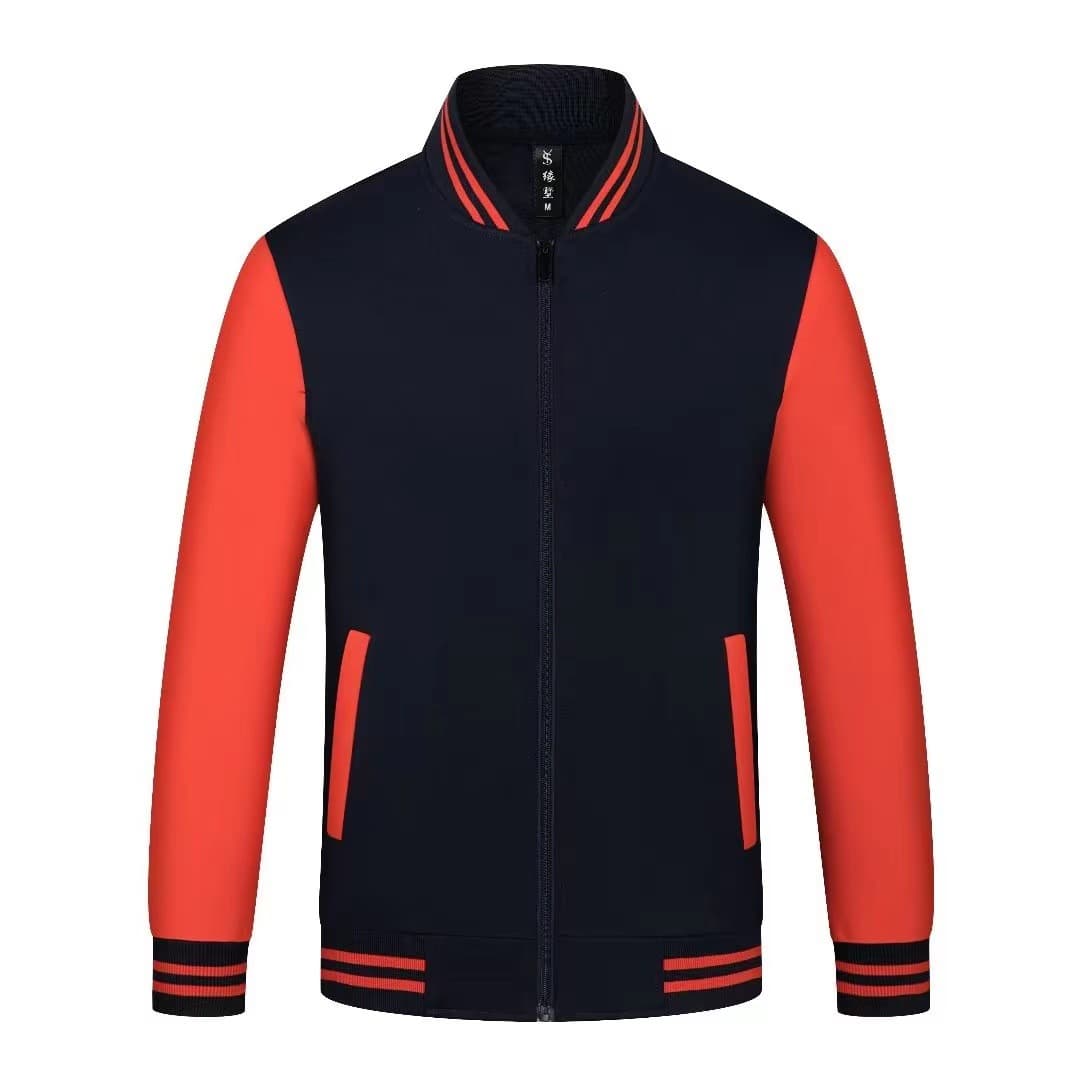 Navy blue and orange