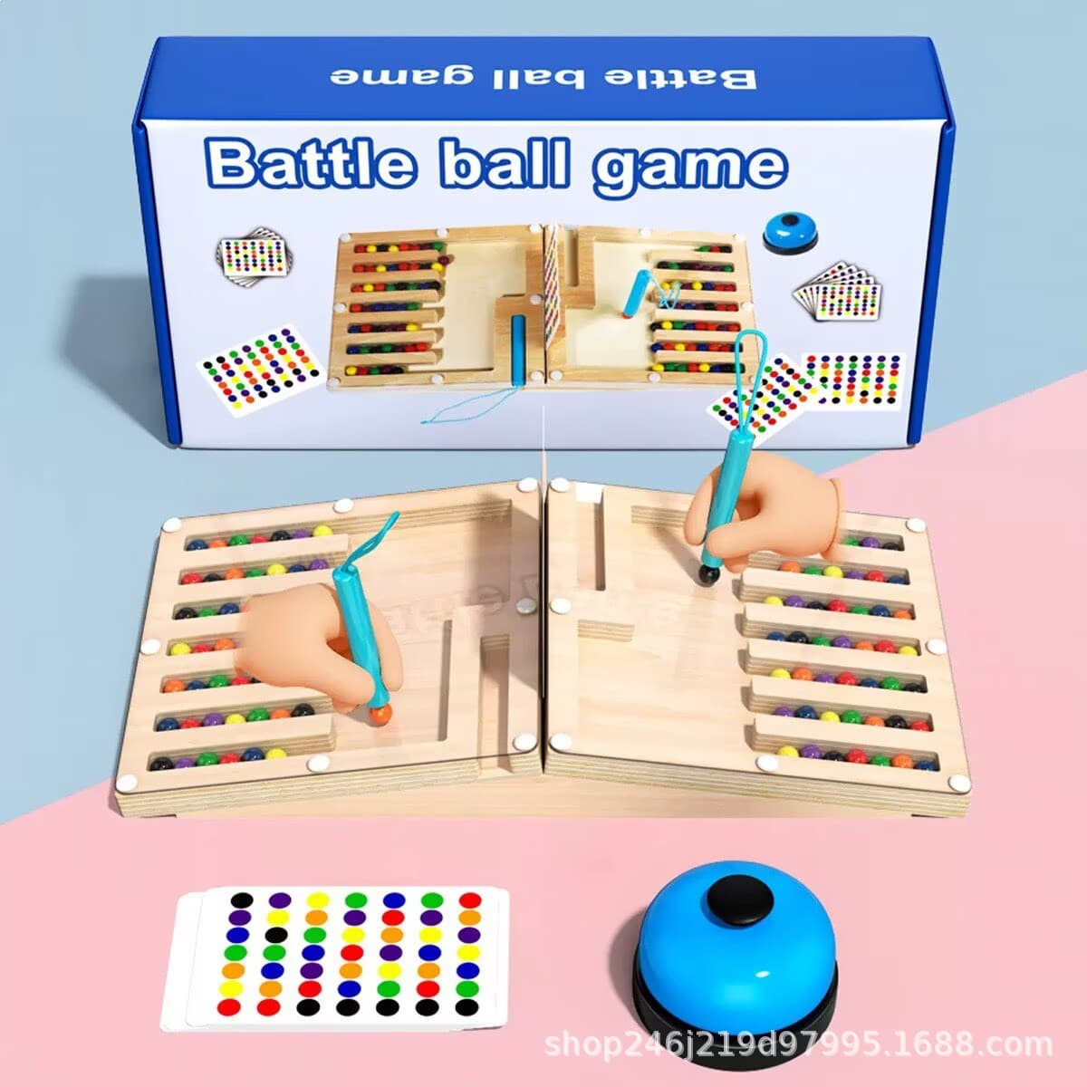 Two-player pen-and-bead game