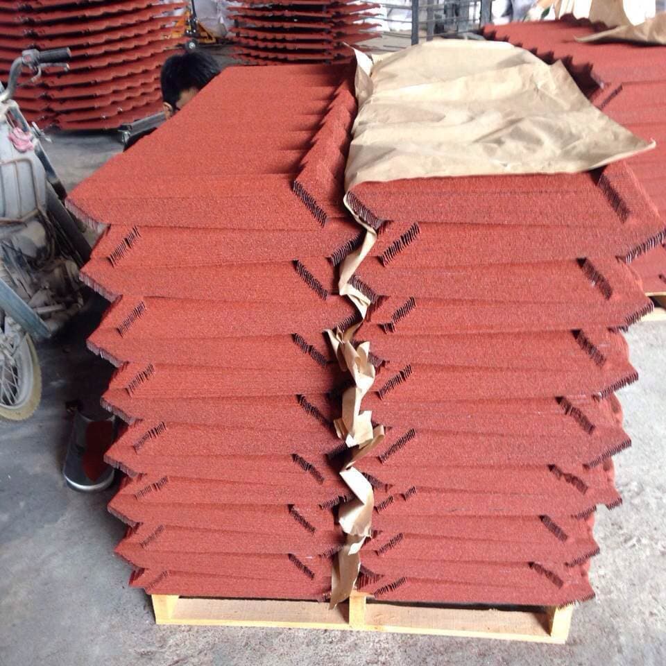 Home decoration building materials color stone tile does not fade quality assurance color stone metal tile antique beautiful roof roof tile accessories 4