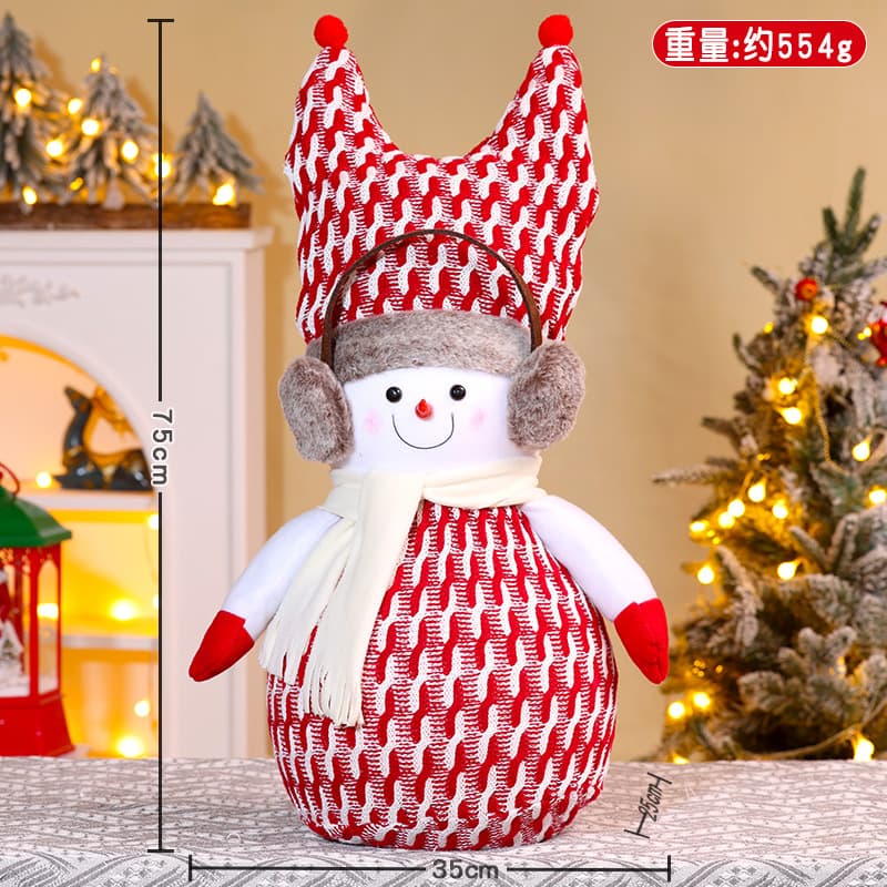 Headset striped gray snowman-90