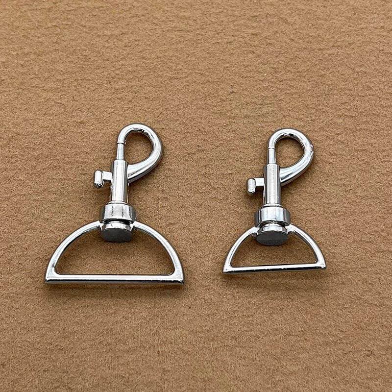 Factory Direct single-head zinc alloy p-shaped hook dog buckle pet rope buckle D Buckle rotatable luggage hardware keychain 4