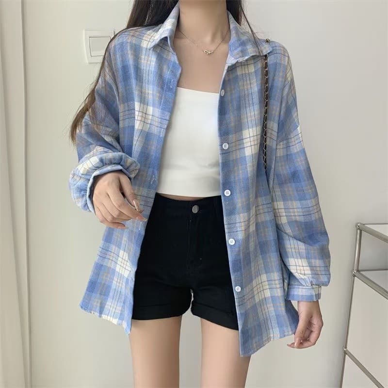 Sky blue plaid