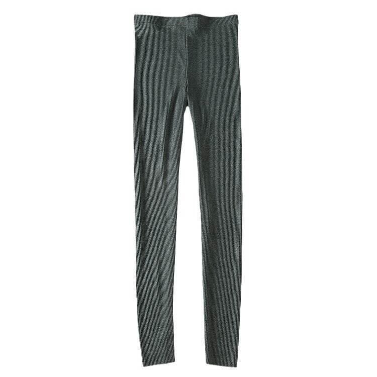 Extra large size fat MM thread cotton vertical cropped leggings high stretch thin women's Korean style leggings 3