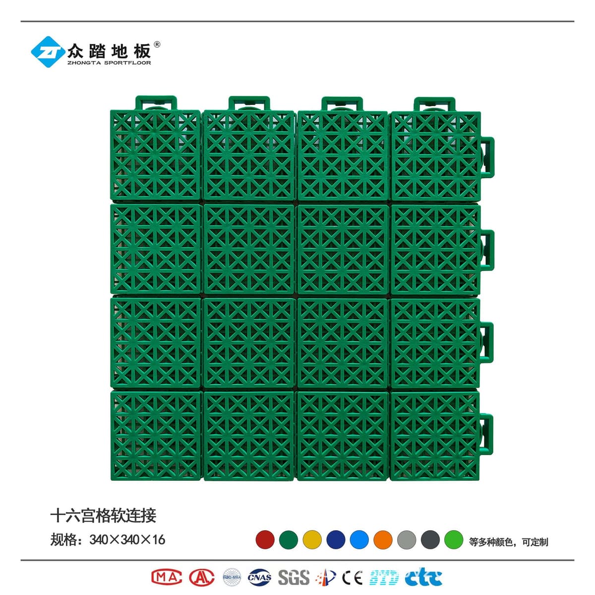 Sixteen-square grid soft connection