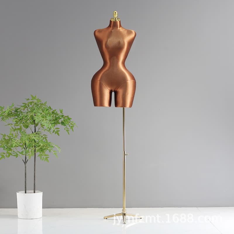 European and american plus size female model + golden iron horns---brown