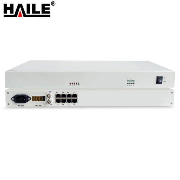 PCM Telephone Voice Multiplexing Equipment Optical Terminal 1E1 to 8-Way Telephone Service FXO/FXS Dual Power Supply 1 Pair