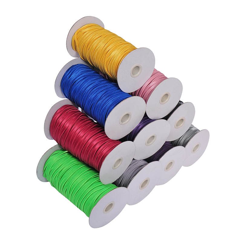 Nylon Children's Shoelaces 6cm Flat Round Elastic Band Colorful Herringbone Elastic Band 6cm Glossy No-Tie Sneakers Elastic 5