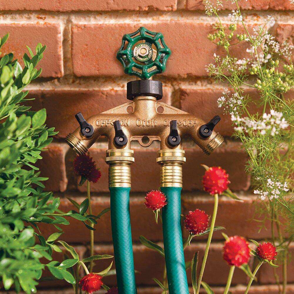 Copper 4-way ball valve water separator garden watering agricultural irrigation family car wash faucet one-way four-way diverter 2