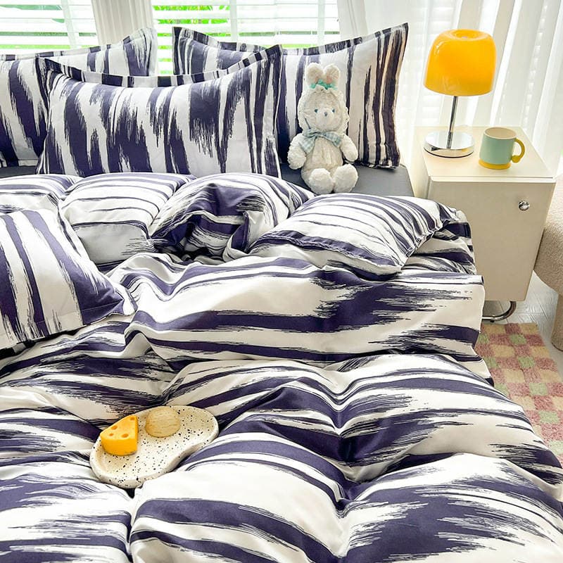 Cartoon bedding quilt cover student dormitory three-piece quilt set 4-piece skin-friendly wash cotton four-piece set clearance 3
