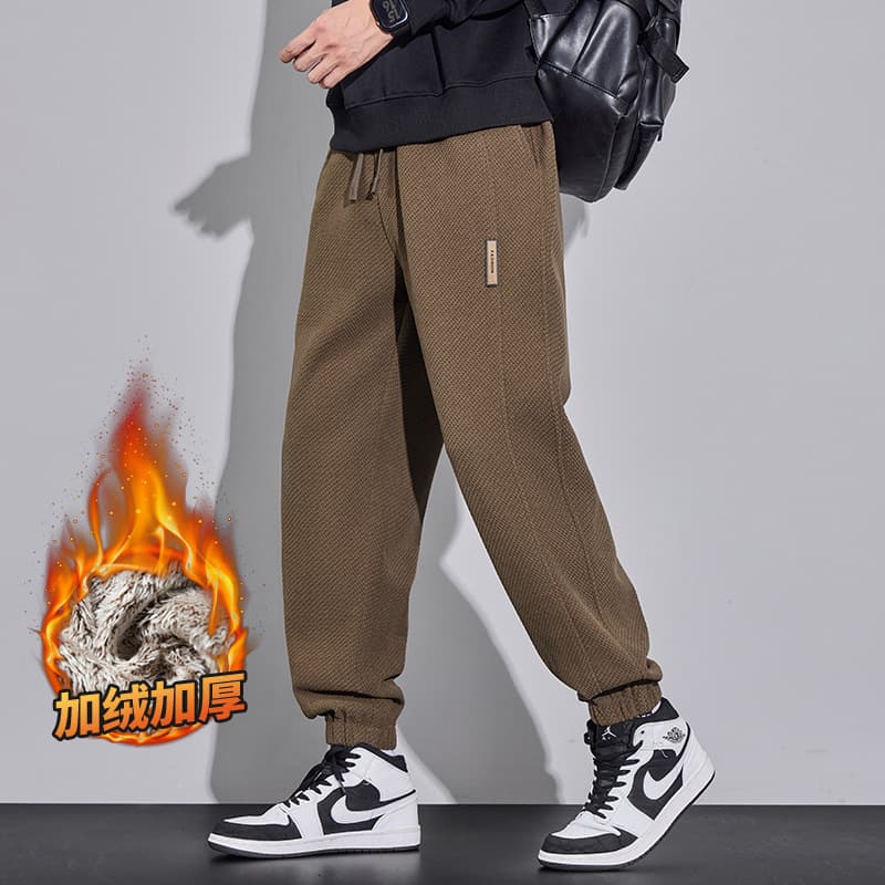 Khaki fleece-lined