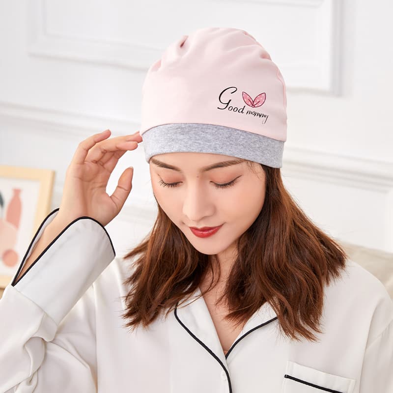 Orange powder bow single-layer cap