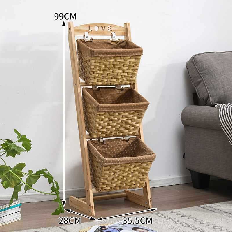 Yellow leather basket + light burning rod, single row, three layers