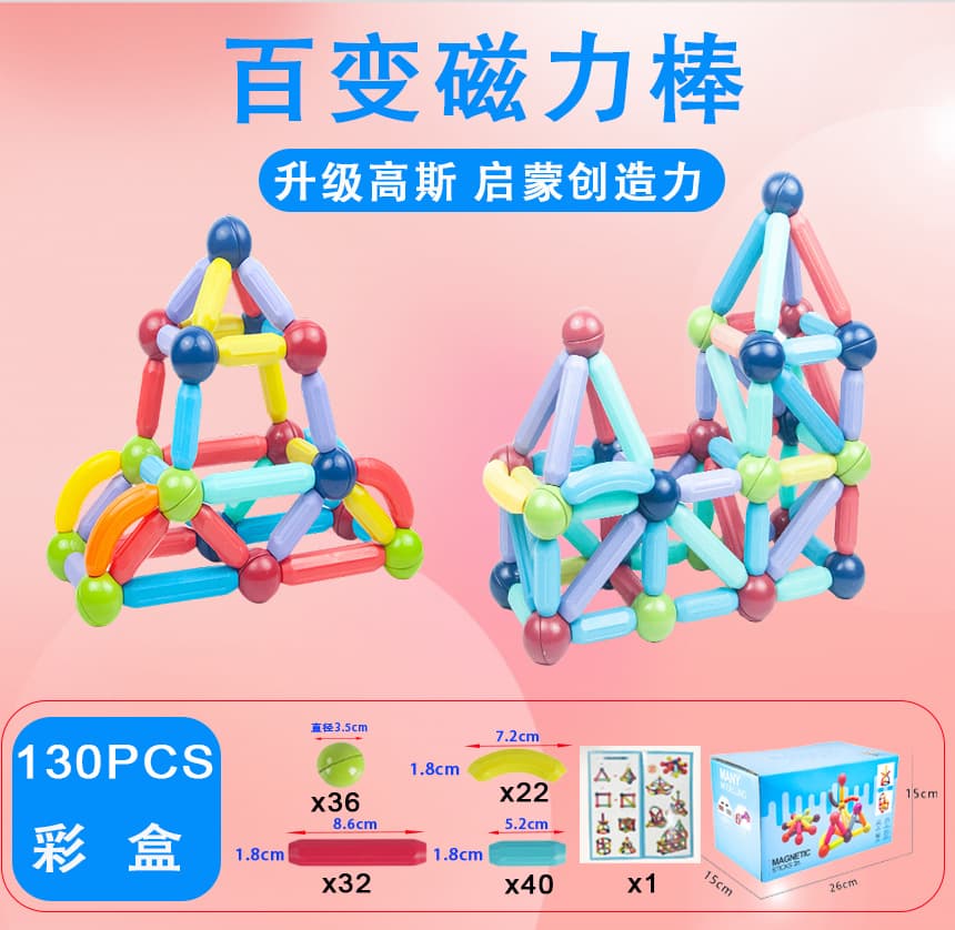 Strong magnetic model [130PCS color box] to send instructions