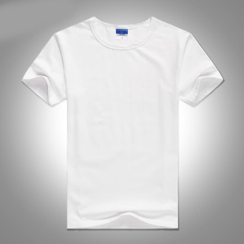 Solid color short sleeve white (men's style)