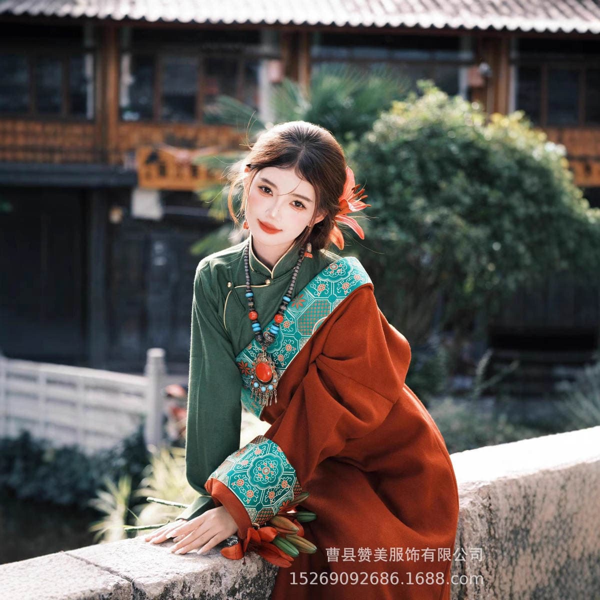 New Xizang Clothing for Travel Photography, Popular Xizang Clothing, Ethnic Minority Xizang Clothing, Yunnan Dali Photography, Xizang Clothing 3
