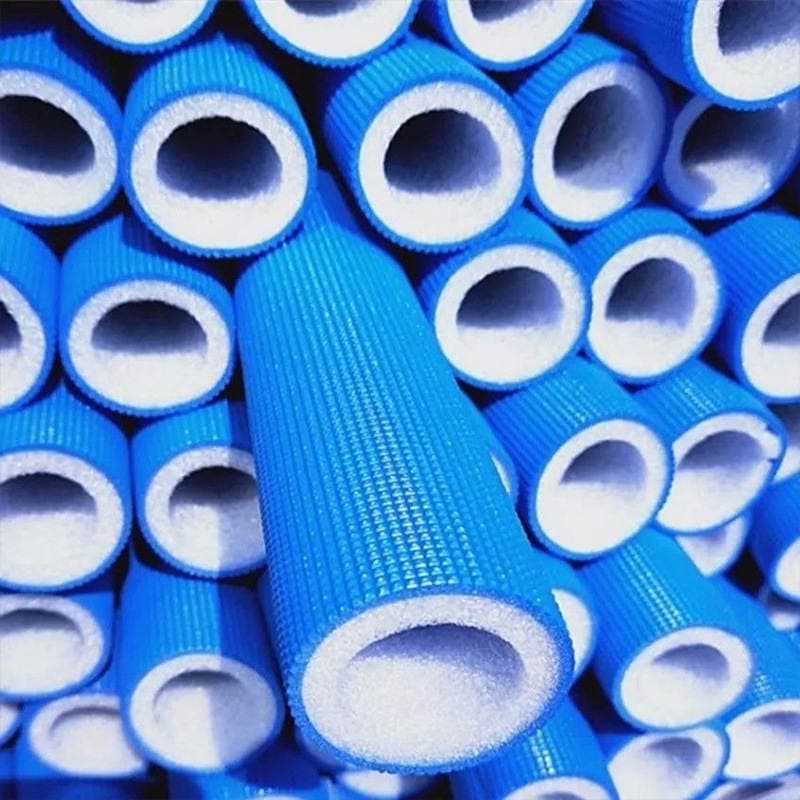 Qırmızı və mavi relyefli rezin və plastik izolyasiya boru qoruyucu örtüyü 3