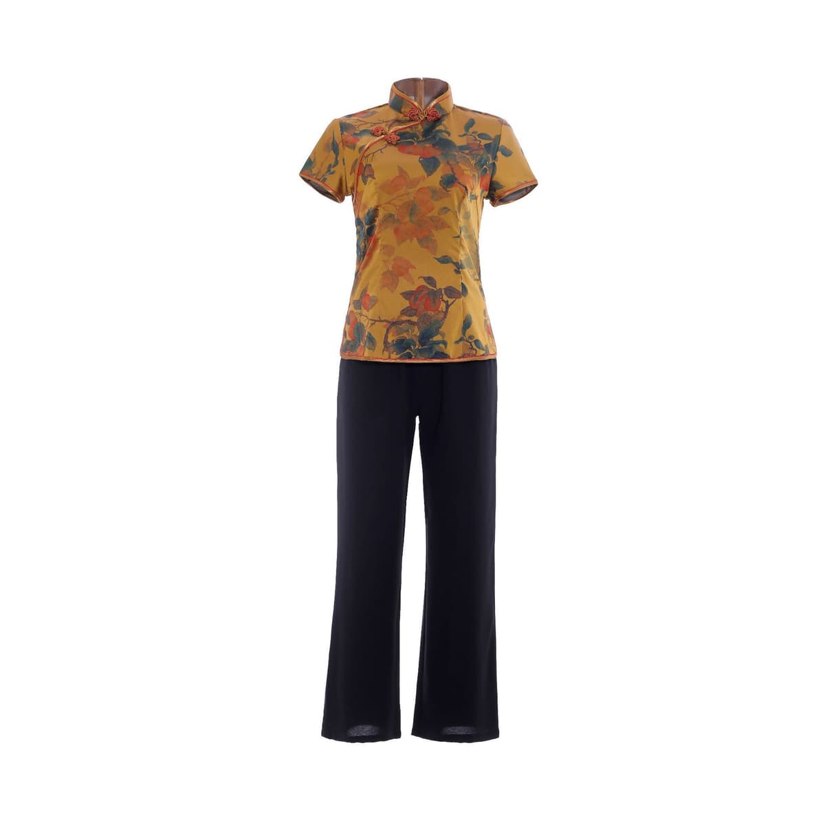 A0109-1 brown top + p0022 black pants