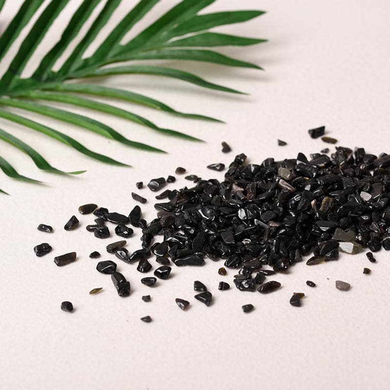 Wholesale Natural Obsidian Gravel Aromatherapy Stones Degaussing Purification Fish Tank Decoration Polishing Treatment Crystal Gravel 2