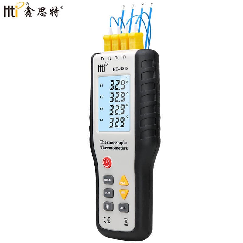 Xinsite Htiht9815 Four-Channel Contact Thermometer Digital Thermometer with High-Precision Thermocouple Delivery 4