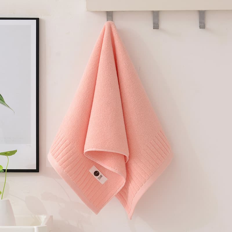 Plain brocade towel orange
