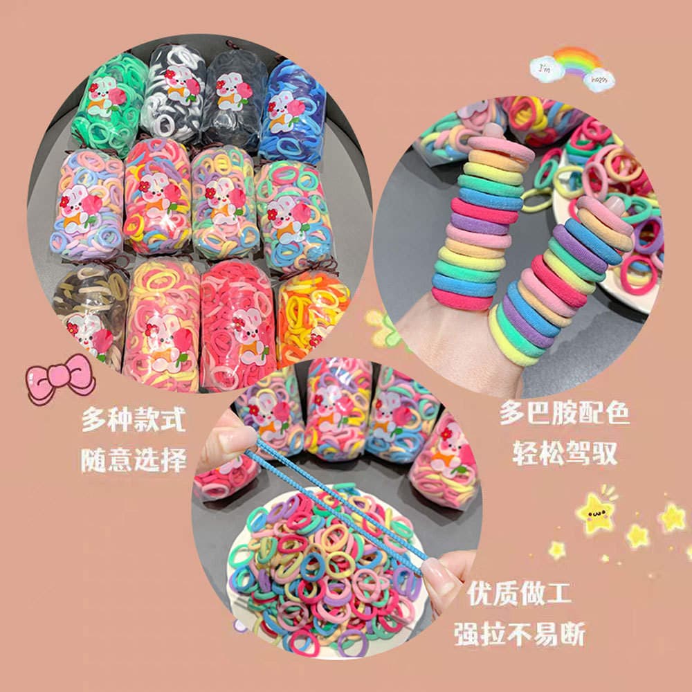 3cm Children's Hair Ties in Candy Colors, Gentle on Hair, Good Elasticity, Rubber Bands for Girls to Tie Their Hair, Hair Accessories 4