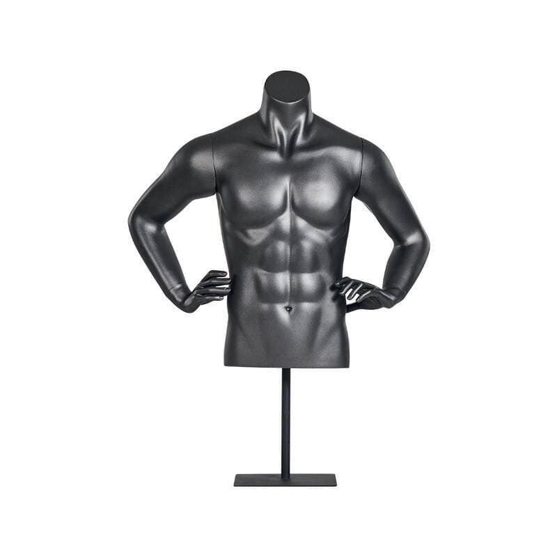 Male Model Props Half-Body Mannequin Display Stand Men's Clothing Store Fake Human Body Window Display Fake Male Mannequin Stand Half-Body Muscle Model 2